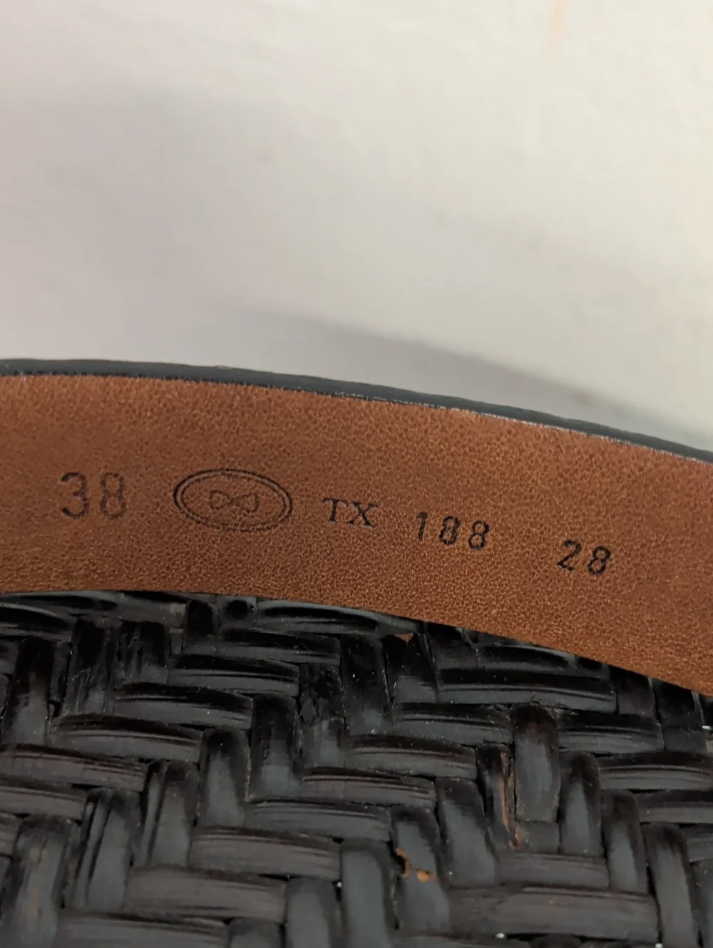 Trafalgar Brown Braid-Textured Men's Western Dress Belt Silver-tone Buckle Sz 38